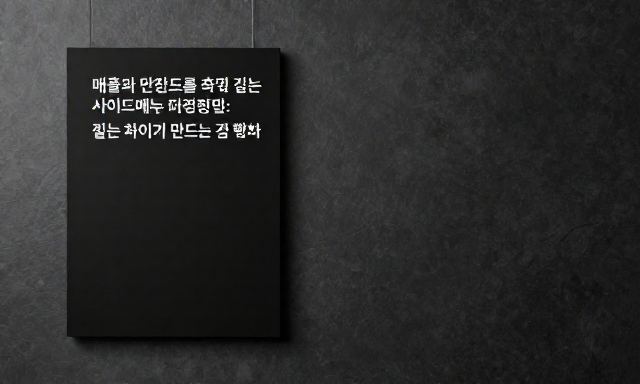 사이드메뉴 관련 대표 이미지